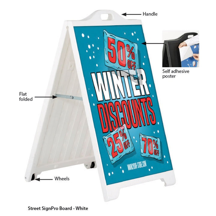 Street Signpro Board, White, 24"x36"