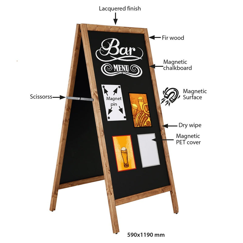 Wood Outdoor Aboard Plus 600x780mm, BLACK